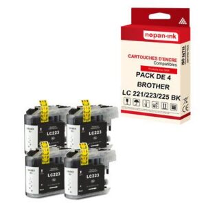 NOPAN-INK - x4 Cartouche compatible pour BROTHER LC223XL Noir