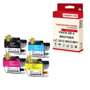 NOPAN-INK - x4 Cartouche compatible pour BROTHER LC3213XL Noir + Couleur