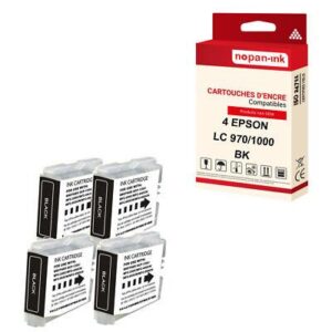NOPAN-INK - x4 Cartouche compatible pour BROTHER LC970XL Noir