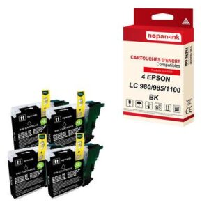 NOPAN-INK - x4 Cartouche compatible pour BROTHER LC985XL Noir