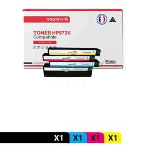 NOPAN-INK - x4 Cartouche compatible pour HP 973X Noir + Couleur