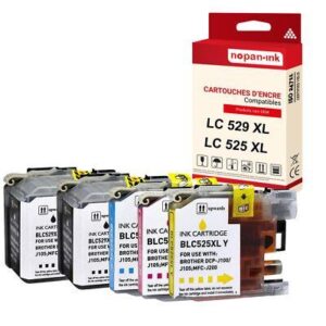NOPAN-INK - x5 Cartouche compatible Brother LC529 XL LC525 XL Noir + Couleur