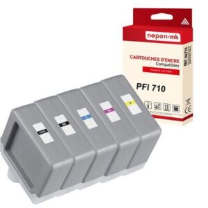 NOPAN-INK - x5 Cartouche compatible pour Canon PFI-710 MBK BK C M Y