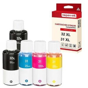 NOPAN-INK - x5 Cartouche compatible pour HP 32 XL Noir + Couleur