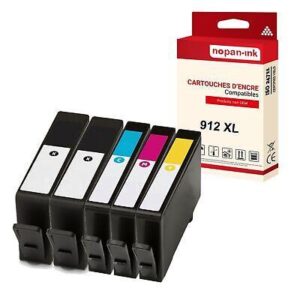 NOPAN-INK - x5 Cartouche compatible pour HP 912XL Noir + Couleur