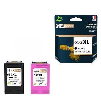 652XL fabriqué en France, 2 Cartouche d'encre compatible pour HP 652 XL Noir / C