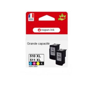 PG 510 + CL 511XL, 2 Cartouche d'encre compatible pour CANON PG510 + CL511 XL No