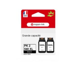 PG 540XL, 2 Cartouche d'encre compatible pour CANON PG540 XL Noir - Pixma MG365