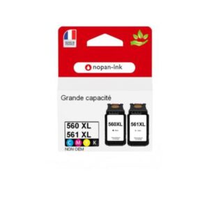 PG 560 + CL 561XL, 2 Cartouche d'encre compatible pour CANON PG560 + CL561 XL No