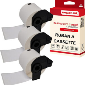 RUBAN compatible pour Brother DK11202 Noir + blanc PK3 Lot de 300 Étiquettes