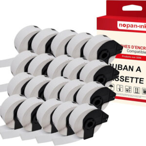 RUBAN compatible pour Brother DK11203 Noir + blanc PK20 Lot de 300 Étiquettes