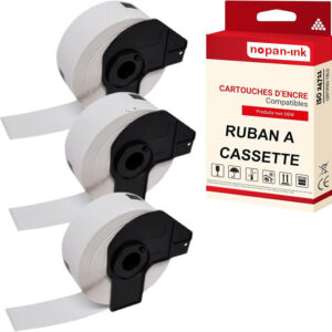 RUBAN compatible pour Brother DK11203 Noir + blanc PK3 Lot de 300 Étiquettes