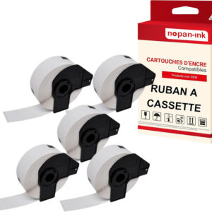 RUBAN compatible pour Brother DK11203 Noir + blanc PK5 Lot de 300 Étiquettes