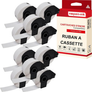 RUBAN compatible pour Brother DK11204 Noir + blanc PK10 Lot de 400 Étiquettes