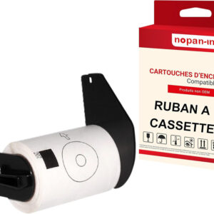 RUBAN compatible pour Brother DK11207 Noir + blanc PK1 Lot de 100 Étiquettes