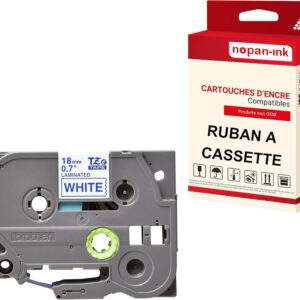 RUBAN compatible pour Brother TZE-242 Rouge + Blanc PK1 Largeur 18 mm / 8 mètres
