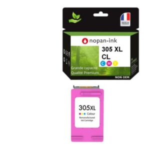 1 Cartouche d'encre compatible pour HP 305 XL Couleur 3YM63AE