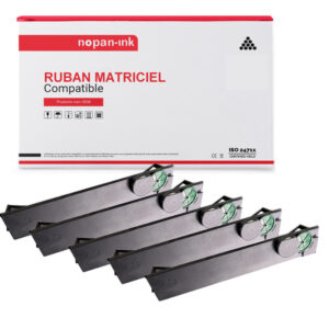 RUBAN compatible pour TALLY GENICOM T5040 Noir PK5 6.35mm x 20m