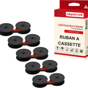 RUBAN compatible pour Triumph-Adler GROUPE4 GR4 Noir + Rouge PK5