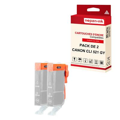 Cartouche CANON 521GXL Gris compatible x2 NOPAN-INK