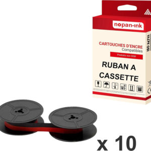 RUBAN compatible pour Triumph-Adler GROUPE8 GR8 Noir + Rouge PK10