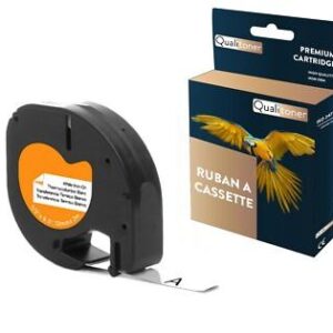 Ruban S0718850 S0718840 18768 18769 pour DYMO Letratag compatible noir sur fond