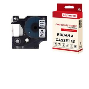 Ruban S0720680 40913 pour DYMO Letratag D1 compatible noir sur fond blanc x 1 p
