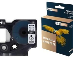 Ruban S0720680 40913 pour DYMO Letratag D1 compatible noir sur fond blanc x 1 p