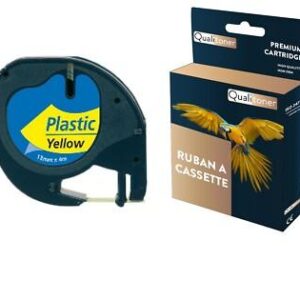 Ruban S0721620 91202 pour DYMO Letratag compatible noir sur fond jaune x 1 pour