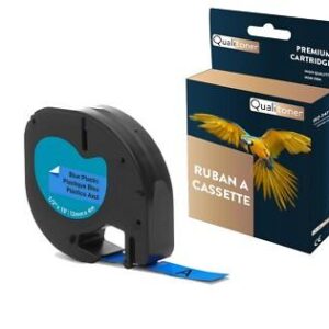 Ruban S0721650 91205 pour DYMO Letratag compatible noir sur fond bleu x 1 pour