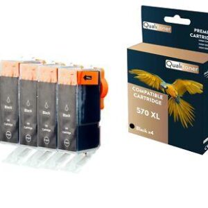 Cartouche CANON 570XL Noir x 4 QUALITONER