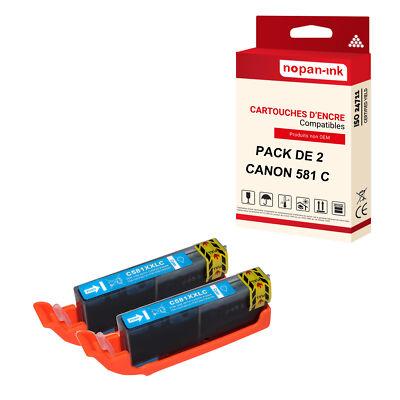 Cartouche CANON 581XL Cyan compatible x2 NOPAN-INK
