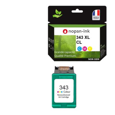 1 Cartouche d'encre compatible pour HP 343 XL Couleur C8766EE