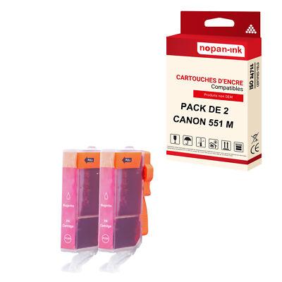 Cartouche CANON CLI 551XL Magenta compatible x2 NOPAN-INK