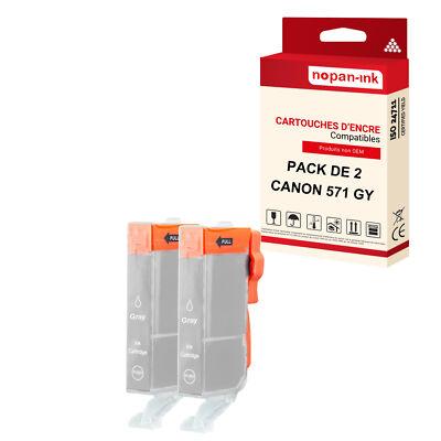 Cartouche CANON CLI 571GXL Gris compatible x2 NOPAN-INK