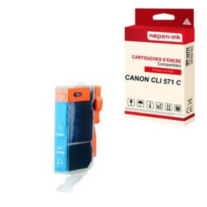 Cartouche CANON CLI 571XL Cyan compatible x1 NOPAN-INK
