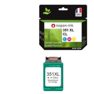 1 Cartouche d'encre compatible pour HP 351 XL Couleur CB338EE