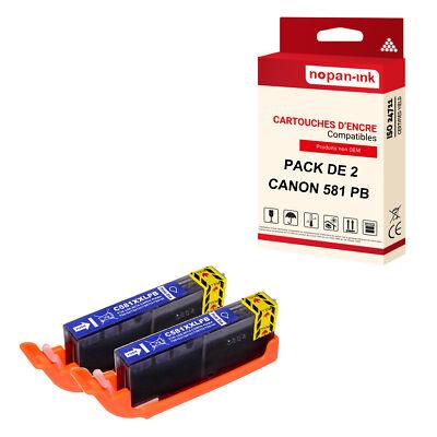 Cartouche CANON CLI 581XL Photo bleu compatible x2 NOPAN-INK