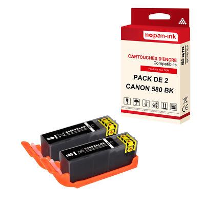 Cartouche CANON PGI 580XL Noir compatible x2 NOPAN-INK