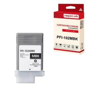 Cartouche Canon PFI-102MBK Noire Mat compatible x1 NOPAN-INK