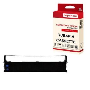 1 Ruban matriciel ML1120/ML1190 43571802 compatible pour OKI 12,7mm x 10m Noir