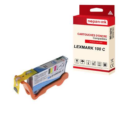 Cartouche LEXMARK 100XL Cyan compatible x1 NOPAN-INK
