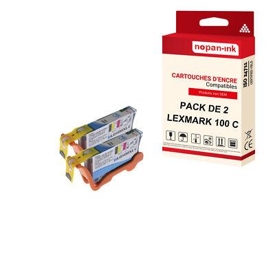Cartouche LEXMARK 105XL Cyan compatible x2 NOPAN-INK