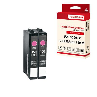 Cartouche LEXMARK 150XL Magenta compatible x2 NOPAN-INK