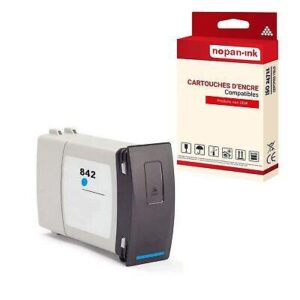 Cartouche compatible HP C1Q54A Cyan Compatible x 1 842C 842 C Cyan - NOPAN-INK p