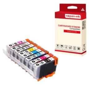 Cartouche compatible pour CANON CLI65 CLI 65 multi-couleurs x 8 - NOPAN-INK p