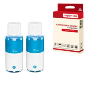 Cartouche compatible pour CANON GI55 GI 55 GI55C/6289C001 Cyan x 2 - NOPAN-INK