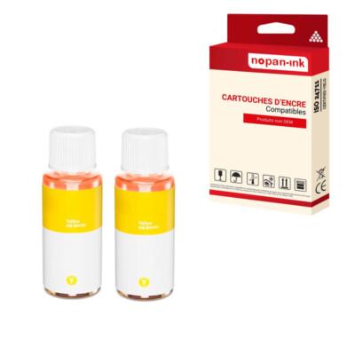 Cartouche compatible pour CANON GI55 GI 55 GI55Y/6291C001 Jaune x 2 - NOPAN-INK