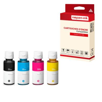 Cartouche compatible pour CANON GI55 GI 55 multi-couleurs x 4 - NOPAN-INK pour