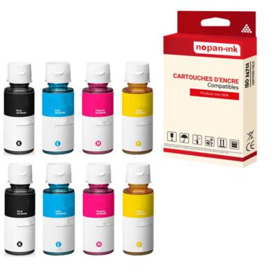 Cartouche compatible pour CANON GI55 GI 55 multi-couleurs x 8 - NOPAN-INK pour